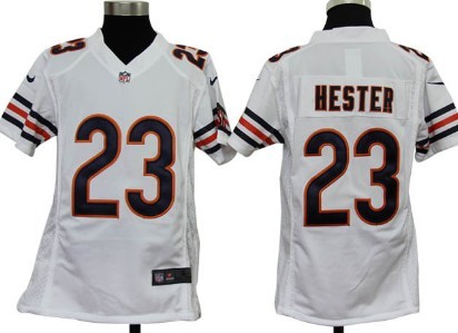 Nike Chicago Bears #23 Devin Hester White Game Kids Jersey 