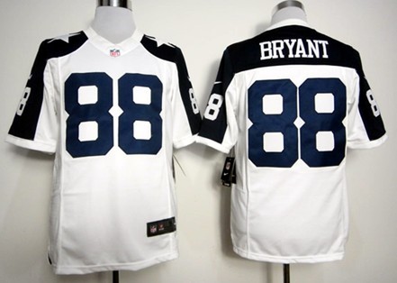 Nike Dallas Cowboys #88 Dez Bryant White Thanksgiving Limited Jersey 