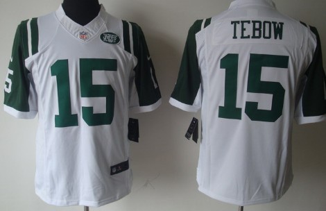 Nike New York Jets #15 Tim Tebow White Limited Jersey 