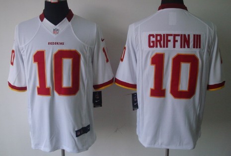 Nike Washington Redskins #10 Robert Griffin III White Limited Jersey 