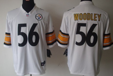 Nike Pittsburgh Steelers #56 Lamarr Woodley White Limited Jersey 