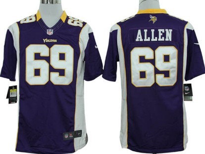 Nike Minnesota Vikings #69 Jared Allen Purple Limited Jersey 