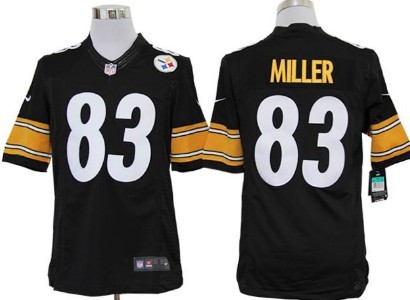 Nike Pittsburgh Steelers #83 Heath Miller Black Limited Jersey 