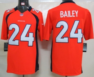 Nike Denver Broncos #24 Champ Bailey Orange Limited Jersey 