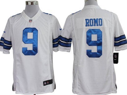 Nike Dallas Cowboys #9 Tony Romo White Limited Jersey 