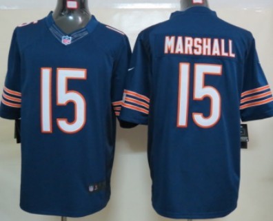 Nike Chicago Bears #15 Brandon Marshall Blue Limited Jersey 