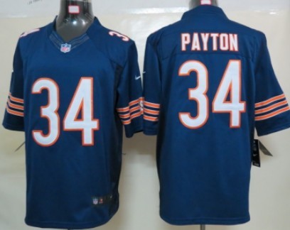 Nike Chicago Bears #34 Walter Payton Blue Limited Jersey