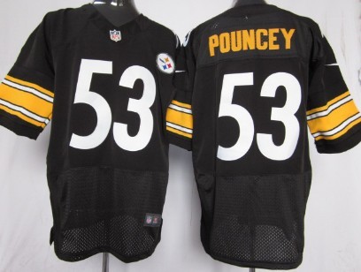 Nike Pittsburgh Steelers #53 Maurkice Pouncey Black Elite Jersey 