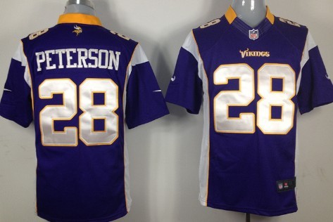 Nike Minnesota Vikings #28 Adrian Peterson Purple Limited Jersey 