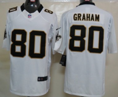 Nike New Orleans Saints #80 Jimmy Graham White Limited Jersey 