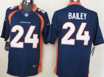 Nike Denver Broncos #24 Champ Bailey Blue Limited Jersey 