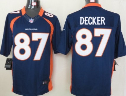 Nike Denver Broncos #87 Eric Decker Blue Limited Jersey 