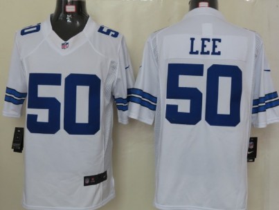 Nike Dallas Cowboys #50 Sean Lee White Limited Jersey 