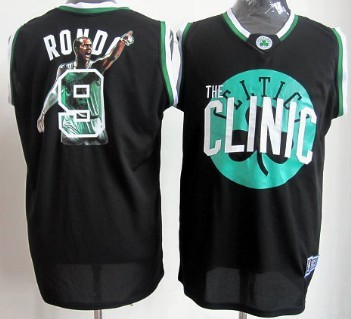 Boston Celtics #9 Rajon Rondo Black Notorious Fashion Jersey