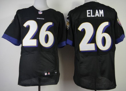 Nike Baltimore Ravens #26 Matt Elam 2013 Black Elite Jersey 