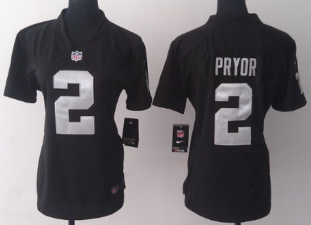 Nike Oakland Raiders #2 Terrelle Pryor Black Game Womens Jersey