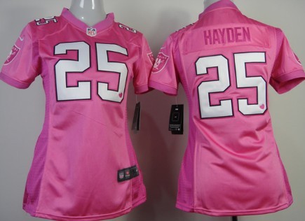 Nike Oakland Raiders #25 D.J. Hayden Pink Love Womens Jersey 