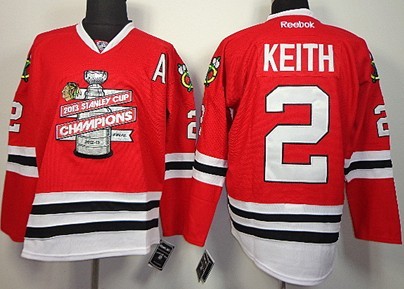 Chicago Blackhawks #2 Duncan Keith 2013 Champions Commemorate Red Jersey