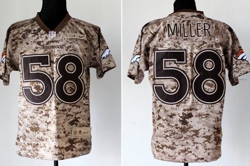 Nike Denver Broncos #58 Von Miller 2013 USMC Camo Elite Jersey 