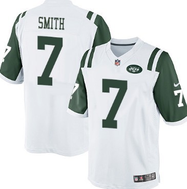 Nike New York Jets #7 Geno Smith White Limited Jersey 