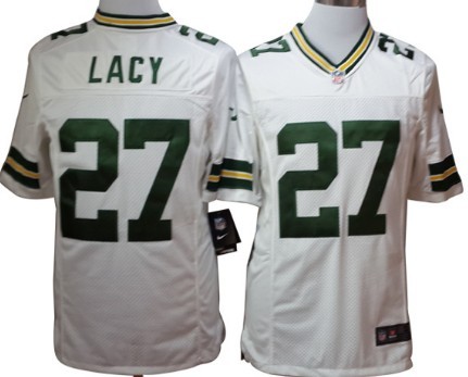 Nike Green Bay Packers #27 Eddie Lacy White Limited Jersey 