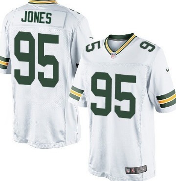 Nike Green Bay Packers #95 Datone Jones White Limited Jersey 