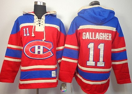 Old Time Hockey Montreal Canadiens #11 Brendan Gallagher Red Hoodie