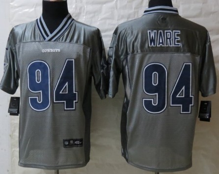 Nike Dallas Cowboys #94 DeMarcus Ware 2013 Gray Vapor Elite Jersey