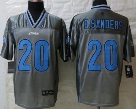 Nike Detroit Lions #20 Barry Sanders 2013 Gray Vapor Elite Jersey