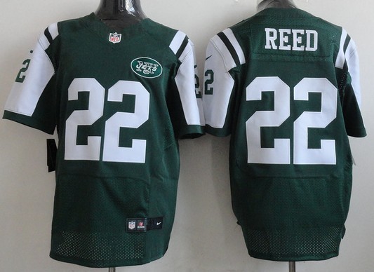 Nike New York Jets #22 Ed Reed Green Elite Jersey 