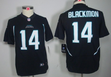 Nike Jacksonville Jaguars #14 Justin Blackmon Black Limited Kids Jersey 