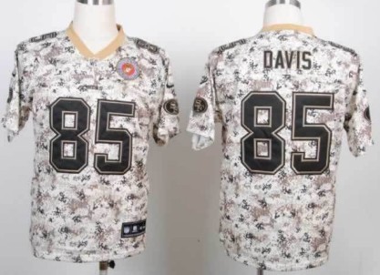 Nike San Francisco 49ers #85 Vernon Davis 2013 USMC Camo Elite Jersey