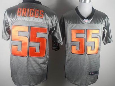 Nike Chicago Bears #55 Lance Briggs Gray Shadow Elite Jersey 