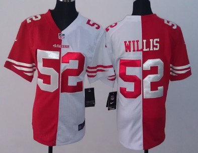 Nike San Francisco 49ers #52 Patrick Willis Red/White Two Tone Womens Jersey 