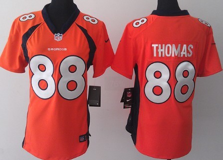 Nike Denver Broncos #88 Demaryius Thomas 2013 Orange Game Womens Jersey