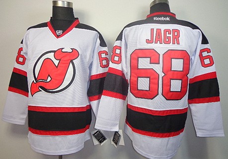 New Jersey Devils #68 Jaromir Jagr White Jersey 