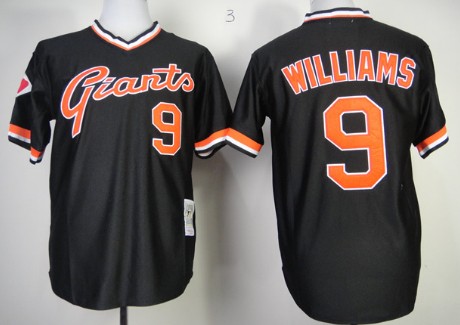 San Francisco Giants #9 Matt Williams Black Throwback Jersey 