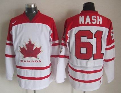 2010 Olympics Canada #61 Rick Nash White Jersey 