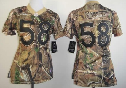 Nike Denver Broncos #58 Von Miller Realtree Camo Womens Jersey  