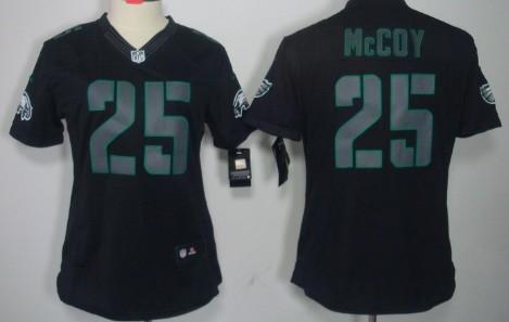 Nike Philadelphia Eagles #25 LeSean McCoy Black Impact Limited Womens Jersey 