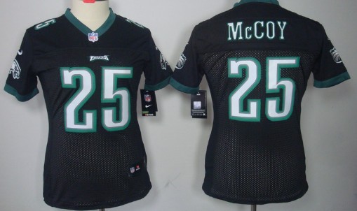 Nike Philadelphia Eagles #25 LeSean McCoy Black Limited Womens Jersey 