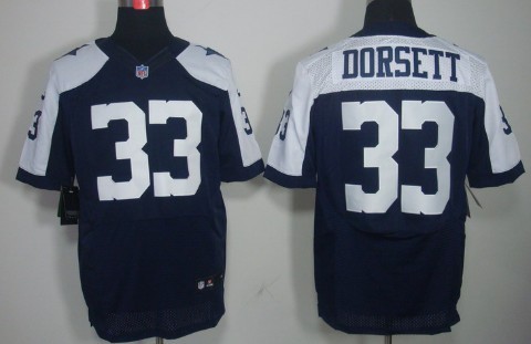 Nike Dallas Cowboys #33 Tony Dorsett Blue Thanksgiving Elite Jersey 