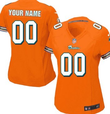 Women's Nike Miami Dolphins Customized Orange Game Jersey