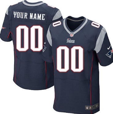 Men's Nike New England Patriots Customized Blue Elite Jersey