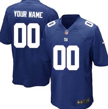 Kids' Nike New York Giants Customized Blue Game Jersey 