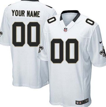 Men's Nike New Orleans Saints Customized White Game Jersey