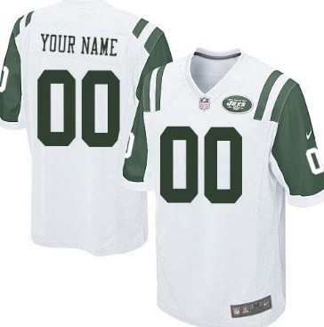 Kids' Nike New York Jets Customized White Game Jersey 