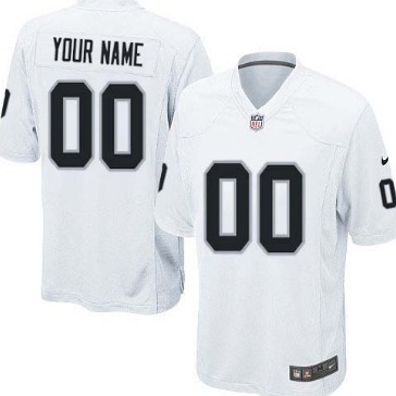 Kids' Nike Oakland Raiders Customized White Game Jersey 