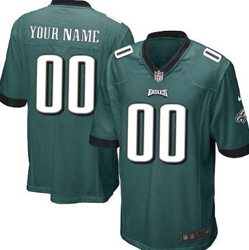 Men's Nike Philadelphia Eagles Customized Dark Green Game Jersey 