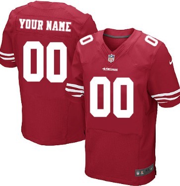 Men's Nike San Francisco 49ers Customized Red Elite Jersey 